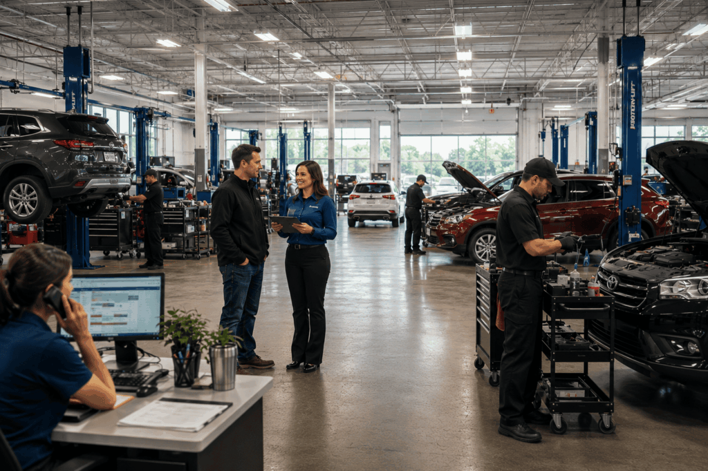 tech productivity in a repair shop