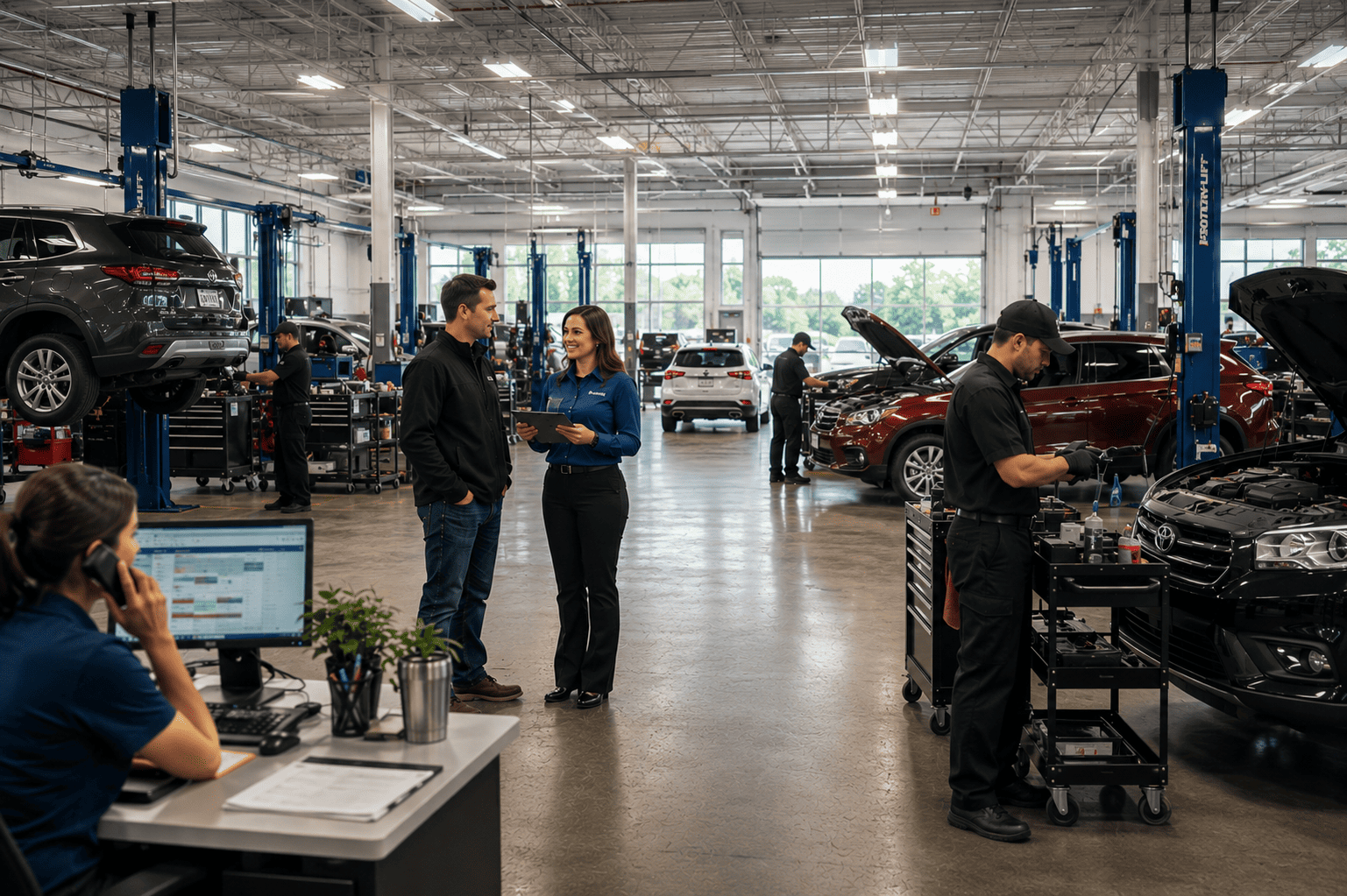 tech productivity in a repair shop