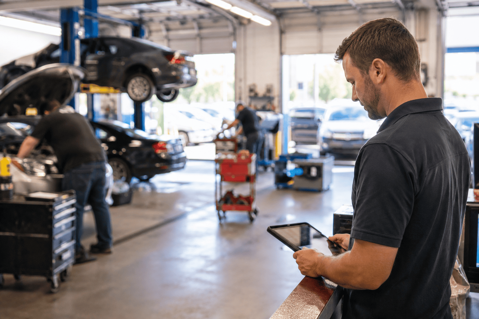 service advisor in auto repair shop